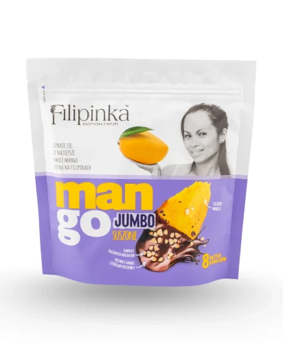 Przejdź do produktu Filipinka Mango Jumbo Suszone w polewie czekoladowej z migdałami 150g