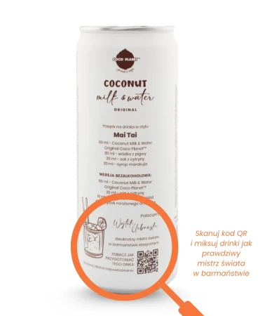 Coco Planet Coconut milk&amp;water drink Original 320ml.webp