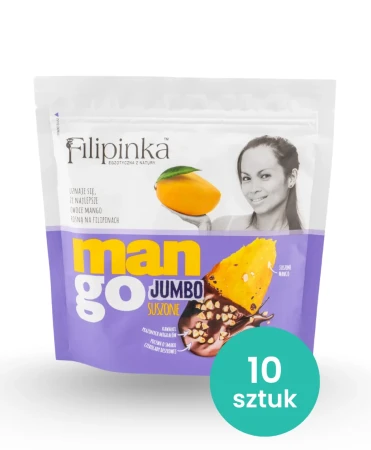 Filipinka Mango Jumbo Suszone w czekoladzie z migdałami 150g ilosc (1).webp