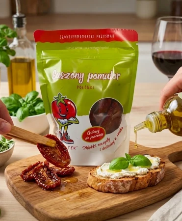 Tomatek Suszony pomidor połówki 150g aranzacja.webp