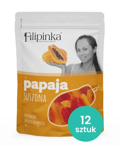 Przejdź do produktu Filipinka Papaja Suszona 12x150g