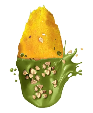Filipinka Mango Jumbo Suszone w polewie matcha z migdałami 19g.webp