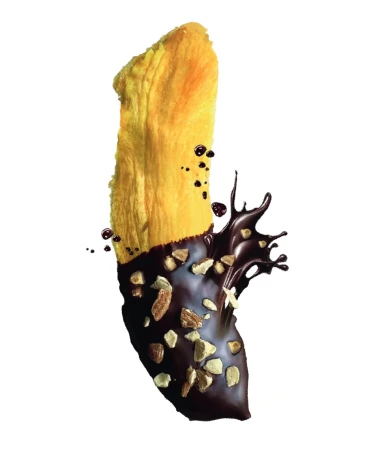 Filipinka Banana Go Suszony banan w polewie czekoladowej z migdałami 19g.webp