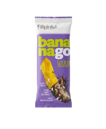 Filipinka Banana Go Suszony banan w polewie czekoladowej z migdałami 19g (2).webp