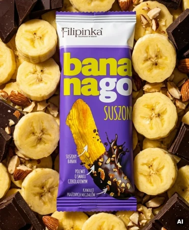 Filipinka Banana Go Suszony banan w polewie czekoladowej z migdałami 19g (4).webp