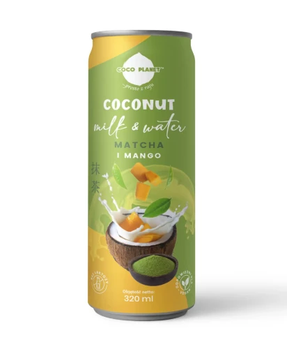 Przejdź do produktu Coco Planet Coconut milk&water Matcha i Mango 320ml