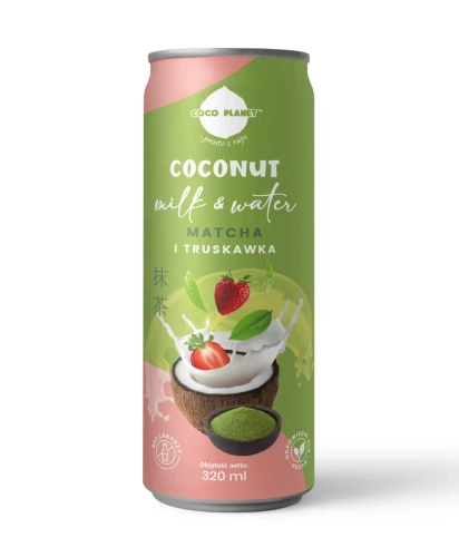 Przejdź do produktu Coco Planet Coconut milk&water Matcha i Truskawka 320ml