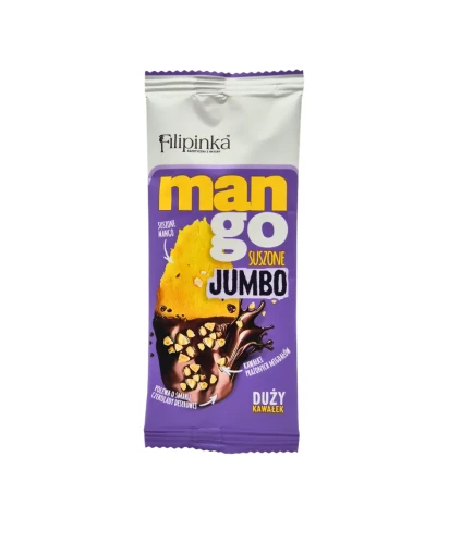 Przejdź do produktu Filipinka Mango Jumbo Suszone w polewie czekoladowej z migdałami 19g