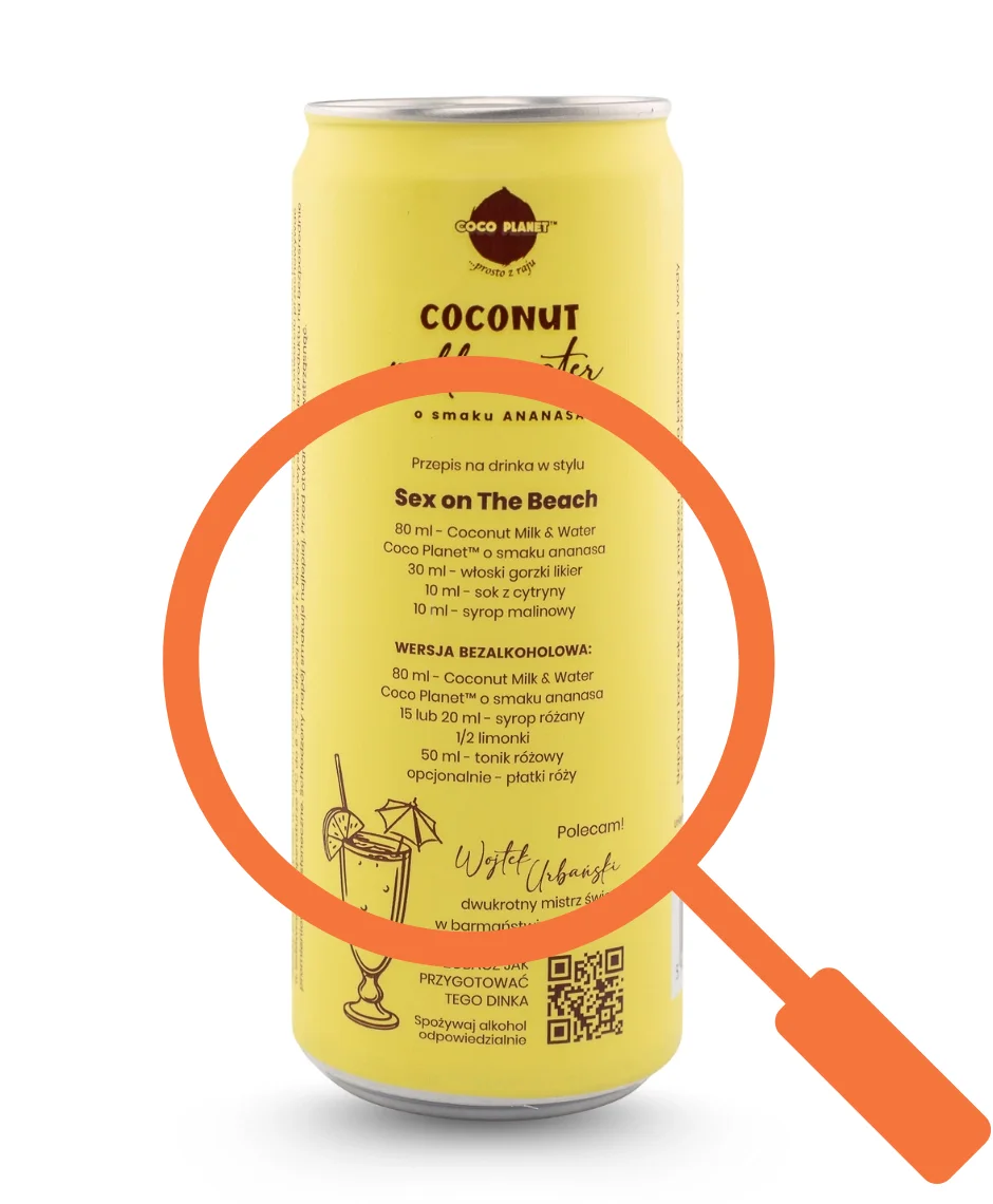 Coco Planet Coconut milk&water drink Ananas 320ml przepis na drink