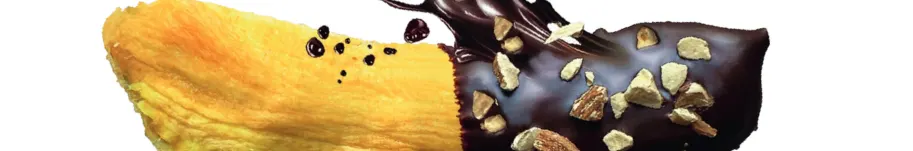 Filipinka Banana Go suszony banan w polewie czekoladowej z migdałami