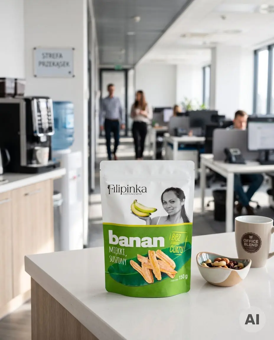 Naturalny suszony banan bez cukru jako idealne paliwo dla szarych komórek