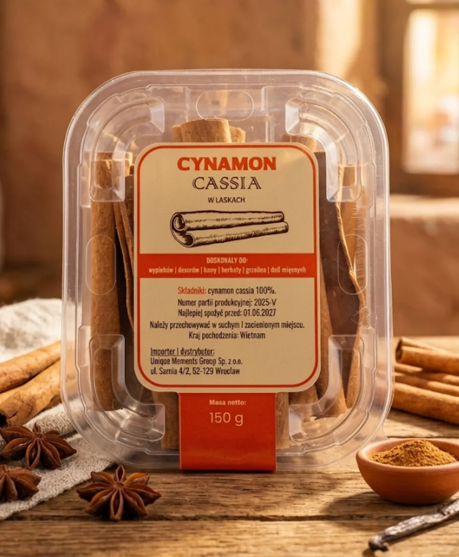 Smaki z daleka Cynamon Cassia w laskach 150g.webp